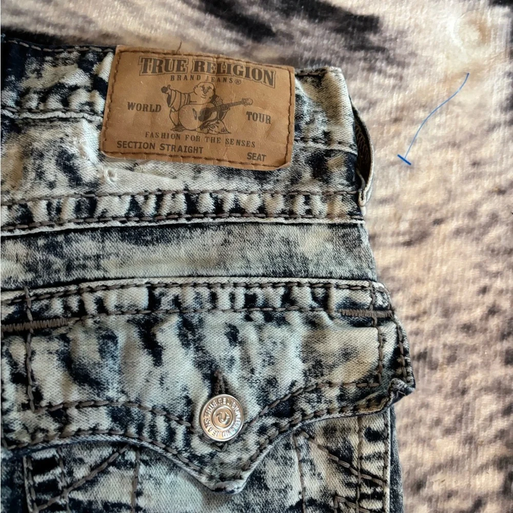 True Religion Black and White Denim Jeans - Picture 1 of 7